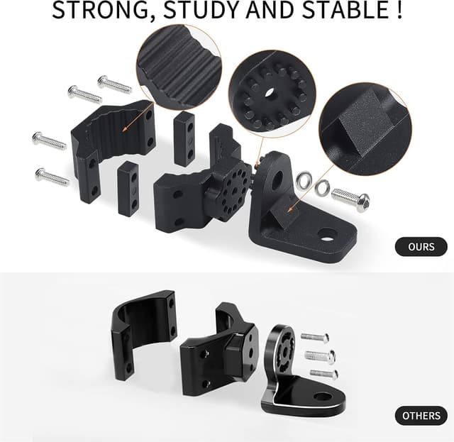 Thumbnail 6 de ZIDIYORUO UTV Whip Light Mount & Light Bar Bracket (1.75–2 in Roll Cage Clamp) with 360° Rotation