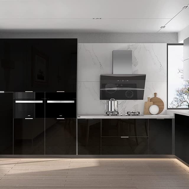 Thumbnail 2 de Decoroom Papel Adhesivo Muebles Negro 40x300cm Impermeable 🖤