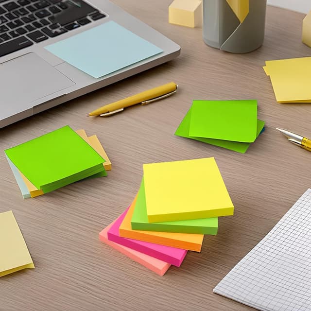 Detalle 2 de EVG 9600 Bright Sticky Notes 76x76mm (3"x3") – 96 Pads for reminders, notes and checklists