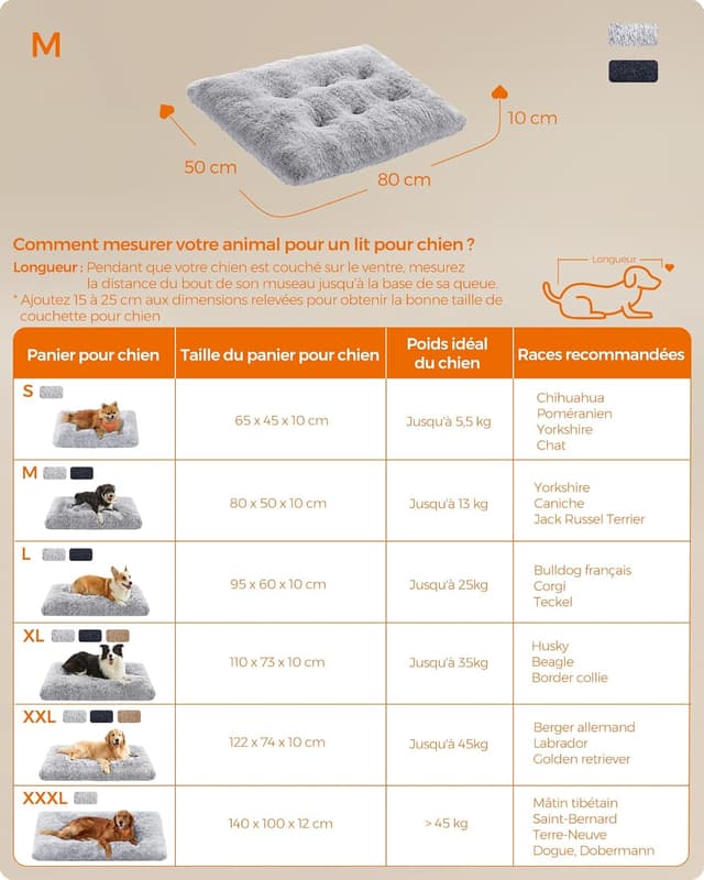 Thumbnail 5 de Feandrea PGW201G01 80 x 50 cm Panier pour chien