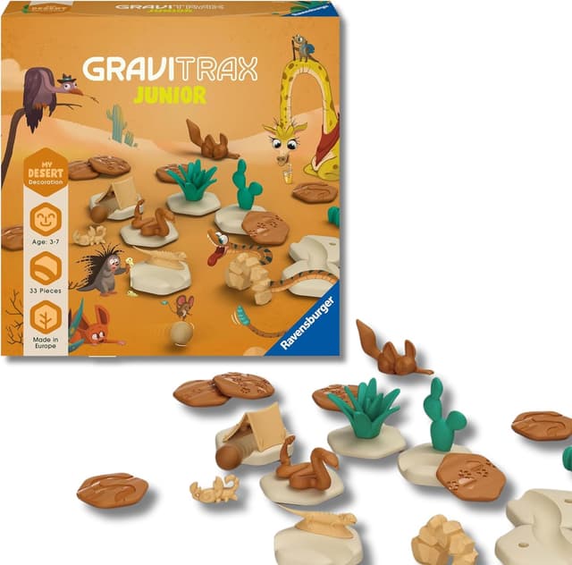 Detalle de Ravensburger Gravitrax Junior Extension Desert: pista biglie per bambini con 33 pezzi