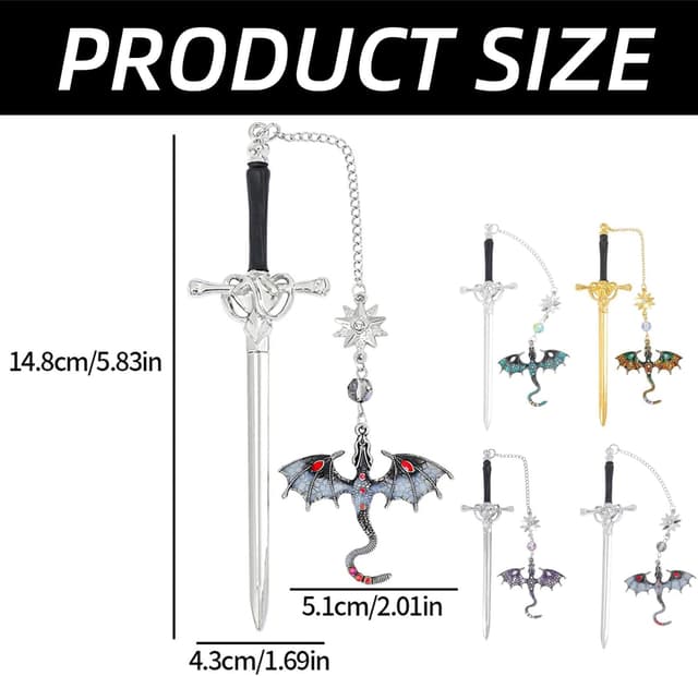 Detalle 2 de Dragon Bookmark Fourth Wing