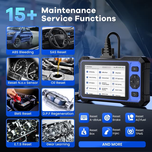 Detalle de MUCAR 632 Elite AI-Assisted Bidirectional OBD2 Scanner with 15 Reset Services, Lifetime Free Updates
