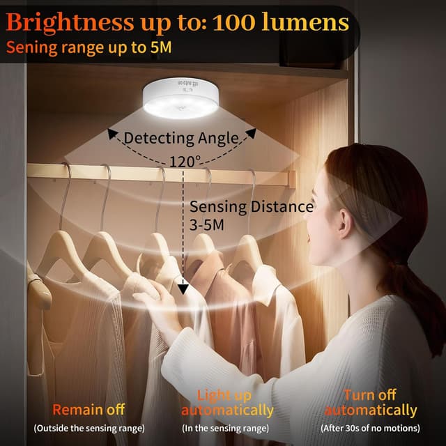 Detalle 2 de Daphomeu 6 Pack Motion Sensor Lights