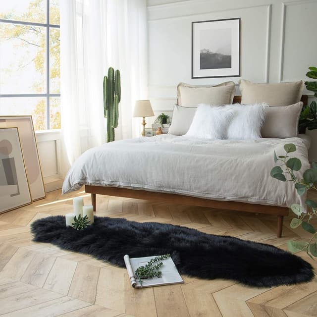 Detalle 1 de SXYHKJ Tapis faux peau de mouton 60x160