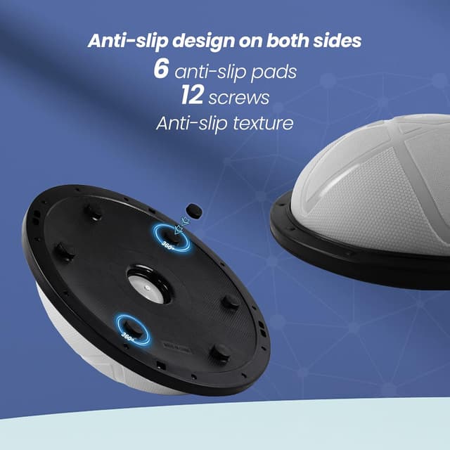 Detalle de DH FitLife Balance Ball (Yoga Balance Trainer) Ø60×22cm with Pump and 2 Fitness Bands