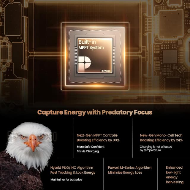 Thumbnail 1 de POWOXI 12V 15W Solar Car Battery Charger