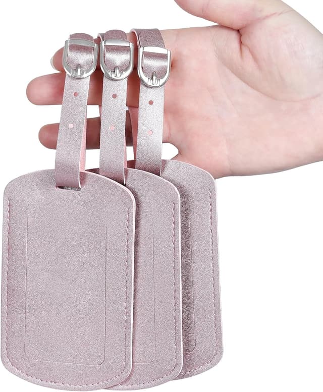 Thumbnail 6 de Vividwise 3-Pack Leather Luggage Tags with Name ID Card (Brown)