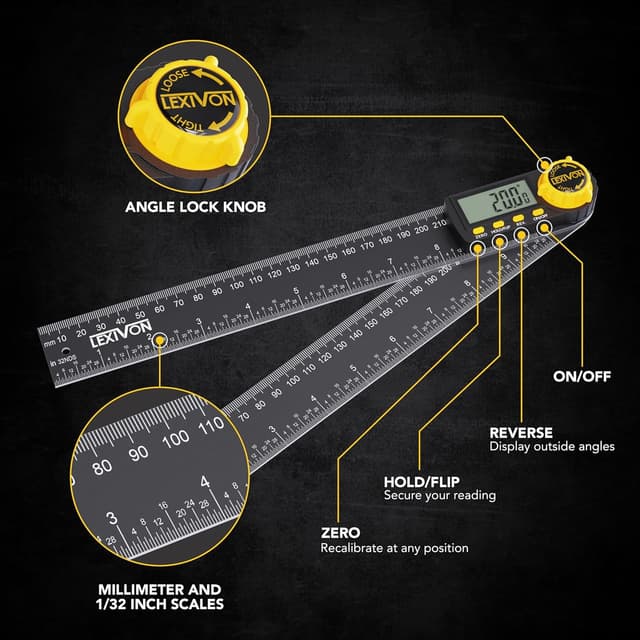 Thumbnail 3 de LEXIVON LX-DAF10 Digital Angle Finder