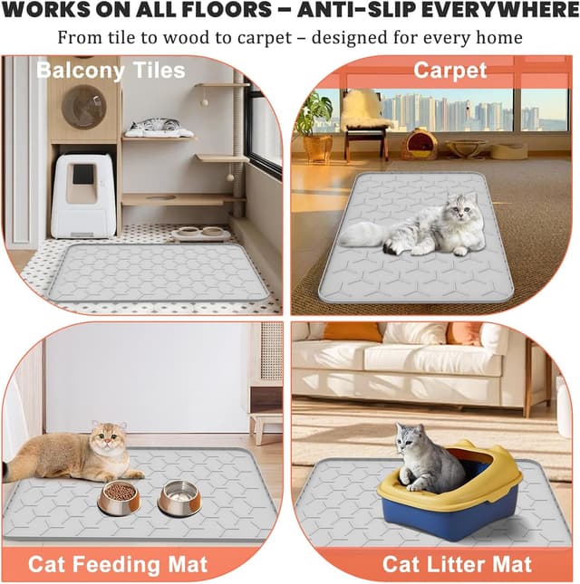 Thumbnail 6 de Katzenstreu Matte XXL 88 × 56 cm Grau