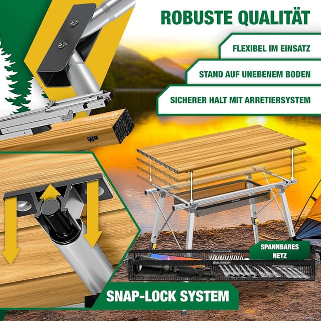 Thumbnail 6 de KESSER Campingtisch faltbar 90x53 cm Holz-Optik