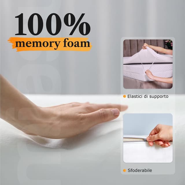 Thumbnail 4 de Topper memory 80x190 5 cm Aloe Vera