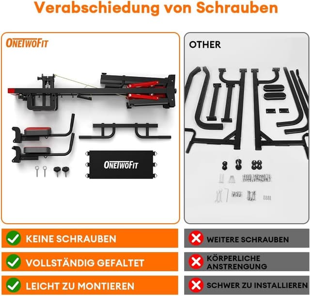 Detalle de ONETWOFIT Barra per trazioni autoportante pieghevole con dip e altezza regolabile 127-224 cm