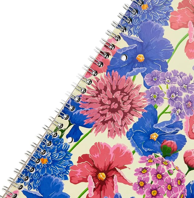 Detalle de Pigna Natur Blumen Spiral-Notizbücher A4 (22 × 29,7 cm) mit 4 Löchern & Mikroperforation