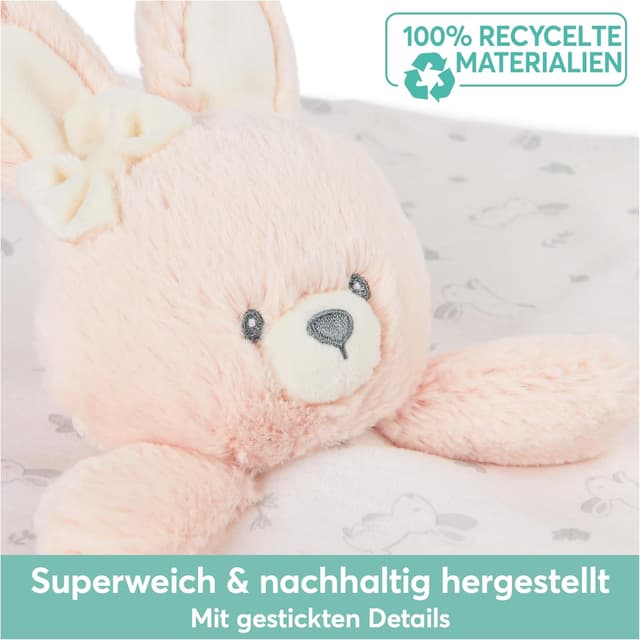 Detalle de GUND Schmusetuch Häschen aus 100% recyceltem Material (ca. 25 cm) – für Babys ab Geburt