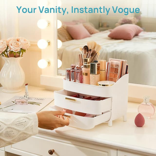 Thumbnail 5 de Vtopmart 3-Tier Makeup Organizer with Drawers