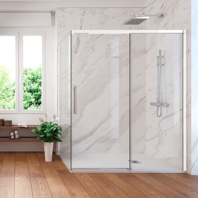 Detalle de Profiltek Hit HI-216 mampara 6 mm 195 cm ✅