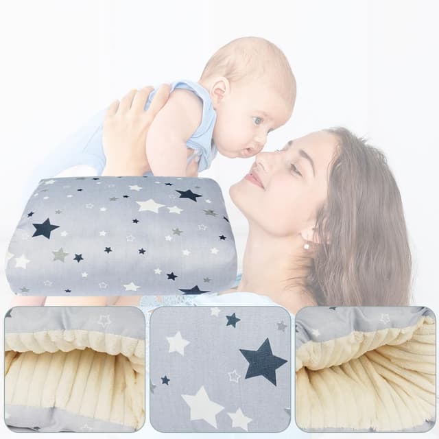 Detalle 2 de Aolso Cozy Cradle Arm Pillow Nursing & Breastfeeding Arm Pillow (Big-Small Stars)
