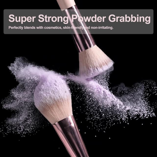 Detalle de BS-MALL 14-Piece Mini Makeup Brushes Set with LED Light Mirror (APINK)