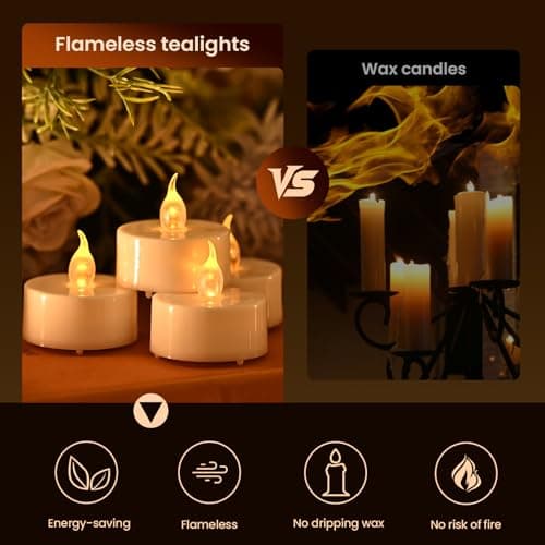 Thumbnail 5 de cimetech 12 velas de té LED con temporizador 🕯