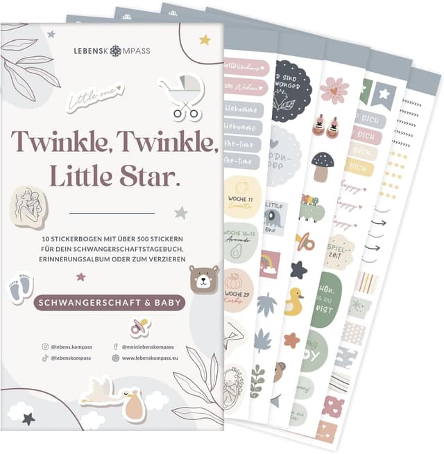 Imagen de LEBENSKOMPASS Baby Sticker Set über 500 Sticker en OfertitasTOP
