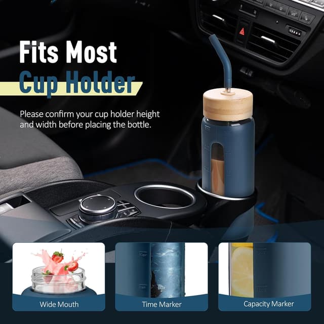 Detalle 2 de BLUEGO 900ml Glaswasserflasche