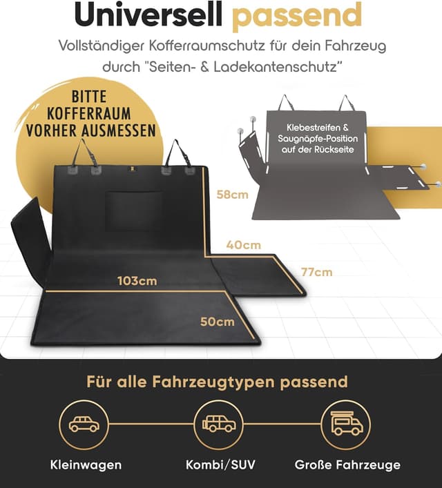 Thumbnail 3 de HELDENWERK Kofferraumschutz Hund 600D 🚗