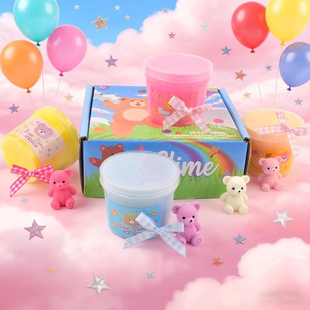 Detalle 2 de Cute Stuff 4 Pack Cloud Slime Kit for Kids