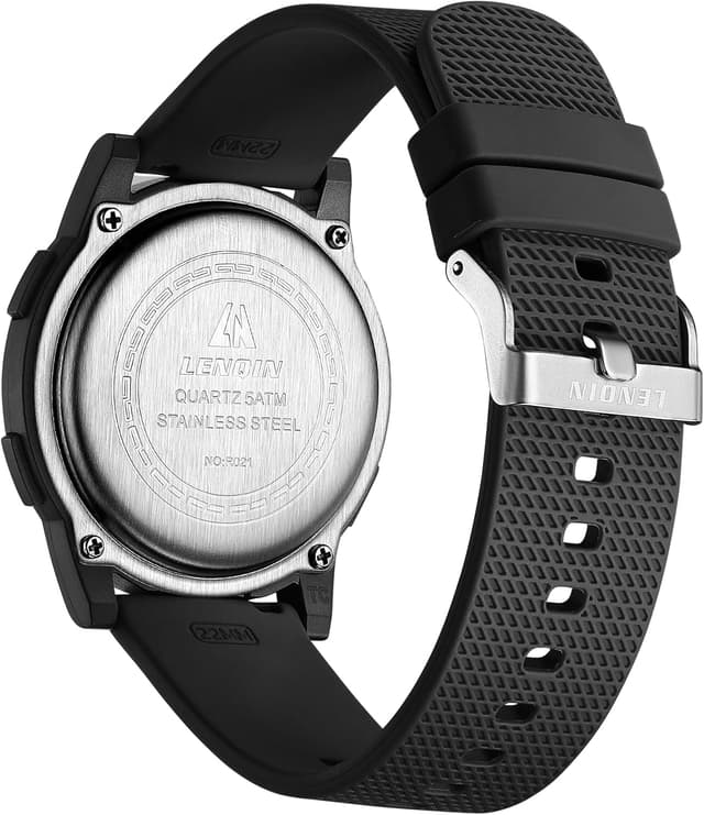 Detalle 2 de HANPOSH Herren Digitaluhr 9 mm mit Wecker