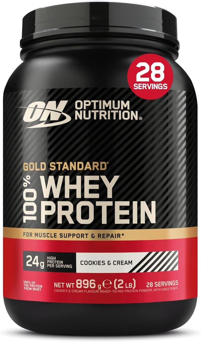 Detalle de Optimum Nutrition Gold Standard 100% Whey Cookies and Cream 896 g