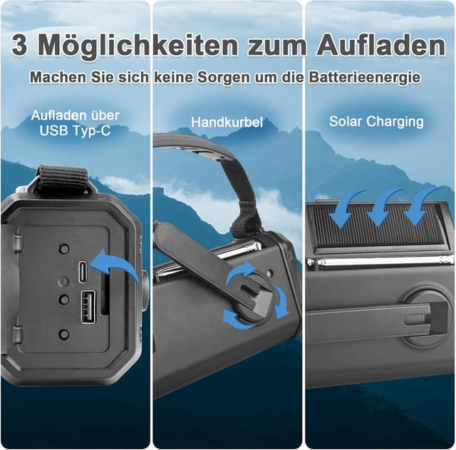 Thumbnail 3 de YIKANWEN Radio de Manivela 20000mAh