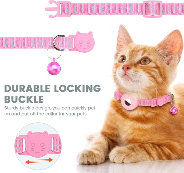 Detalle 2 de Reflective cat collar with AirTag holder