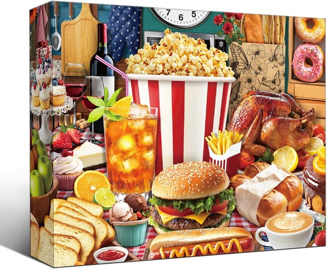 Thumbnail 6 de HUADADA 1000 Piece Food Feast Puzzle