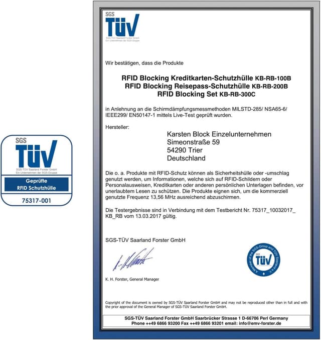 Thumbnail 5 de BLOCKARD RFID Blocker Kartenhülle 12er Set