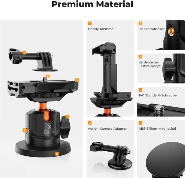 Thumbnail 5 de K&F CONCEPT Magnetische Kamerahalterung 3 kg