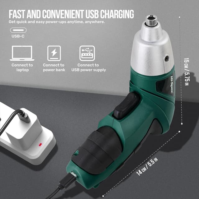 Thumbnail 4 de Hi-Spec Set de 19 Piezas Destornillador Eléctrico 3,6V