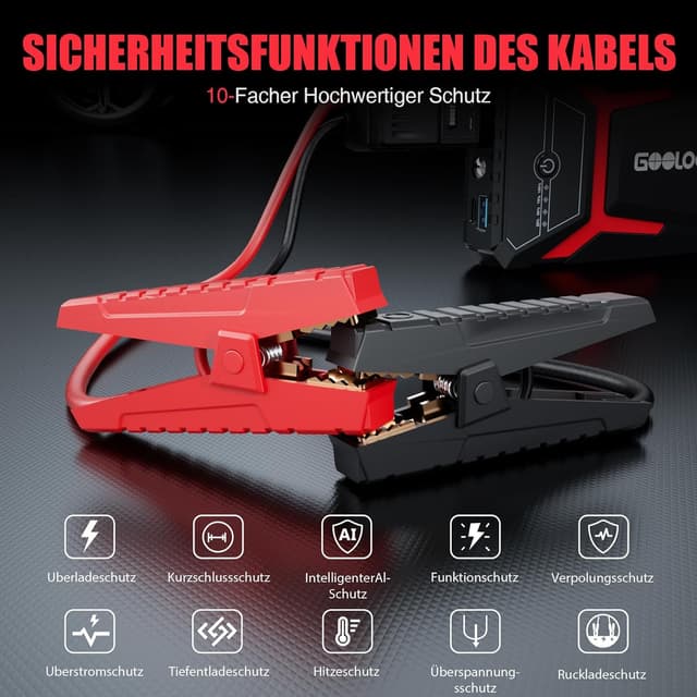 Detalle 2 de GOOLOO GE1500 Starthilfe 1500A