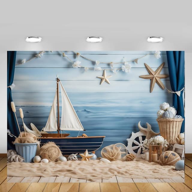 Thumbnail 3 de MEHOFOND 7x5ft Beach Photography Backdrop