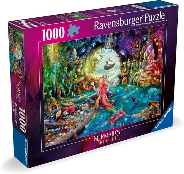 Detalle de Ravensburger Mermaids Treasure 1000-piece jigsaw puzzle (70 x 50cm) for adults and kids 12+