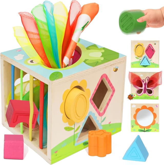 Detalle de LZDMY Montessori Tücherbox 12-in-1 Würfel