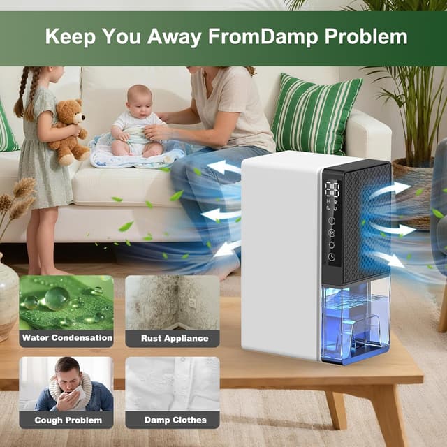 Thumbnail 3 de Deshumidificador 2.8L portátil silencioso