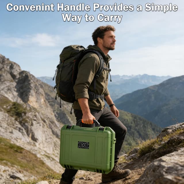 Detalle de MONOJOY IP67 Waterproof Hard Carrying Case for Starlink Mini (Starlink Mini Case with Precision-Cut Foam)