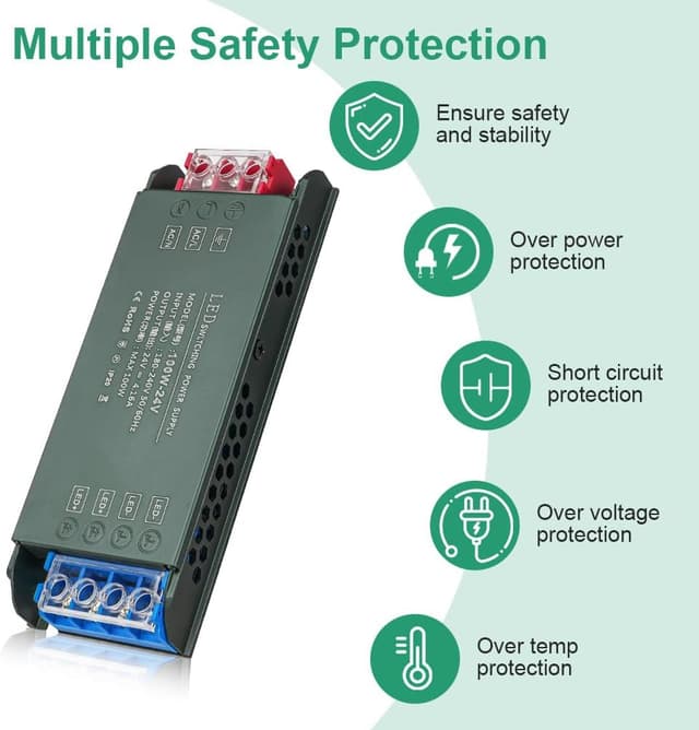 Thumbnail 4 de URAQT Trasformatore LED 24V 100W Ultra Sottile