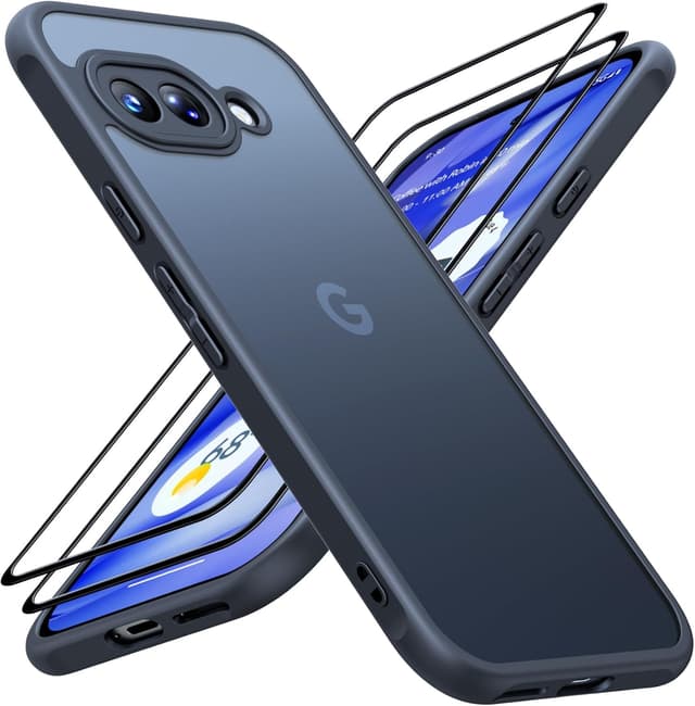 Detalle de JAME Google Pixel 9A slim shockproof case with 2 screen protectors