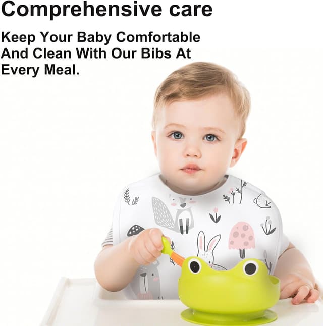 Detalle 2 de Hakochia Hakochia Waterproof Baby Bibs 10-pack