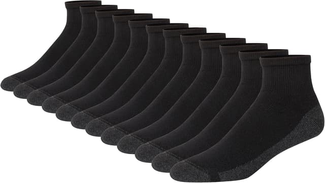Detalle de Hanes Max Cushioned Ankle Socks for Men (multiple packs) — moisture-wicking comfort and reinforced durability