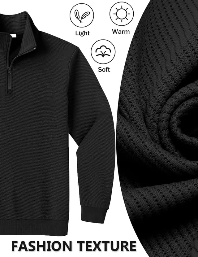Thumbnail 5 de COOFANDY Mens Quarter Zip Pullover