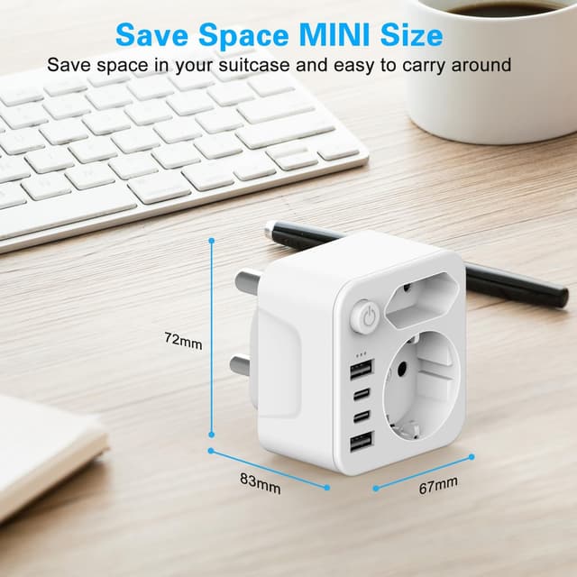 Detalle 2 de Südafrika Reiseadapter Typ M 6-in-1