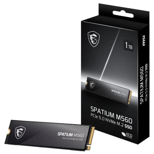 Detalle de MSI SPATIUM M560 1TB SSD NVMe PCIe 5.0 10.200 MB/s 💾