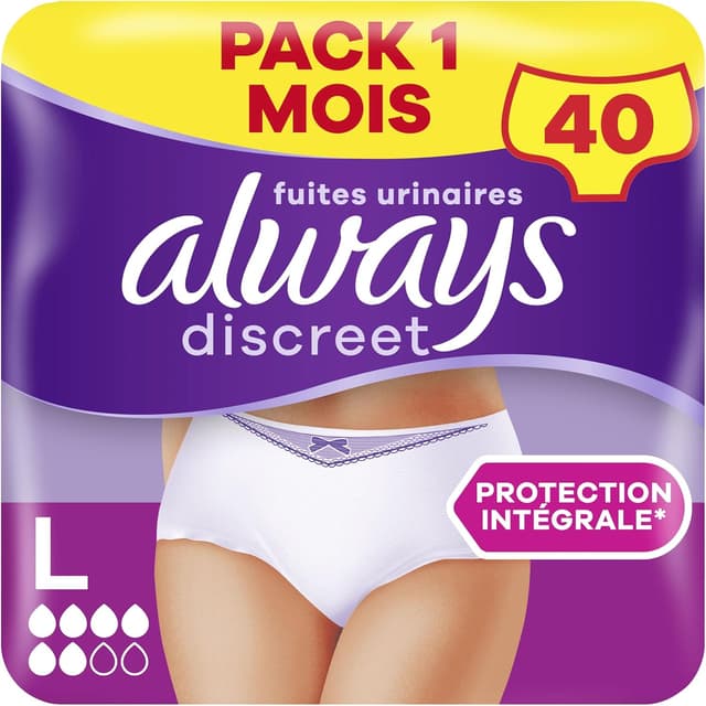 Imagen de Always Discreet Culottes incontinence 40 en OfertitasTOP